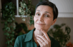 Imagem de uma mulher com névoa mental na menopausa